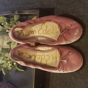 Sam Edelman Pink Velvet Felicia Ballet Flats